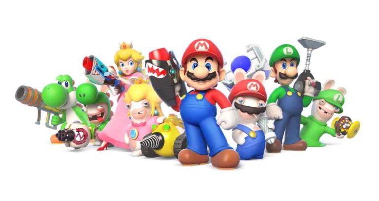 Es Mario + Rabbids Kingdom Battle el mejor juego de estrategia de Nintendo 9 personajes de mario y rabbids en accion