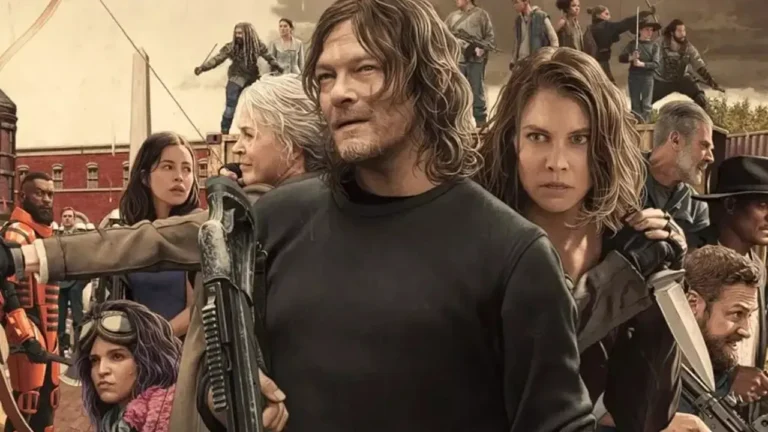 personajes de the walking dead en accion