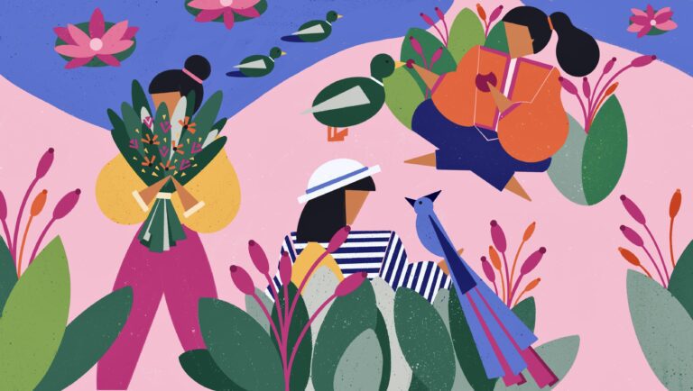 personajes en un entorno casual y divertido