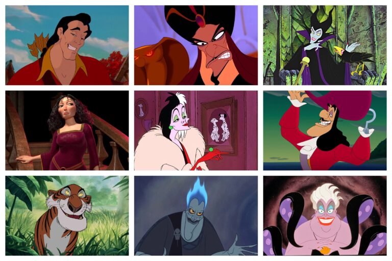 personajes iconicos de disney en collage