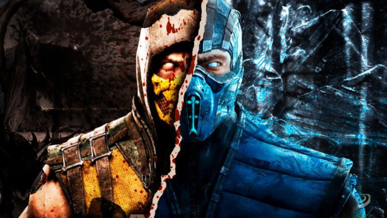 personajes iconicos de mortal kombat luchando