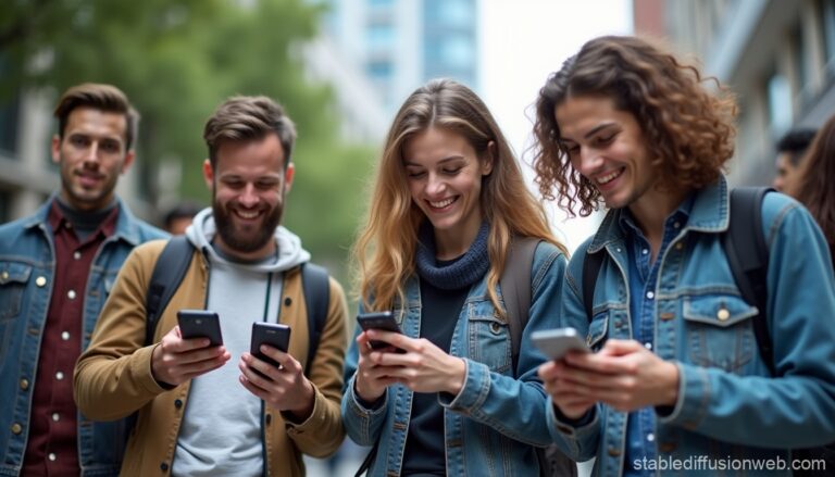 Qué temas aborda la serie "Así nos ven" y su impacto social 27 personas diversas conversando en un entorno urbano