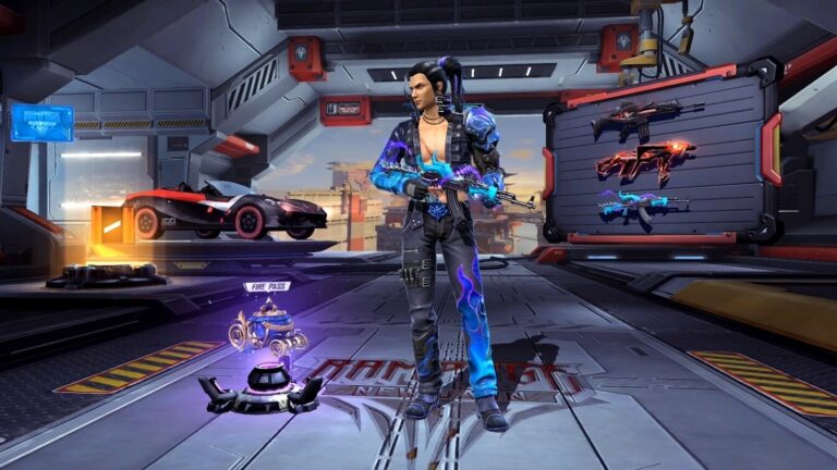 personas jugando free fire max en un dispositivo