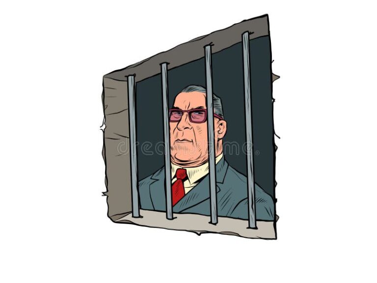 prision con barrotes y un mapa