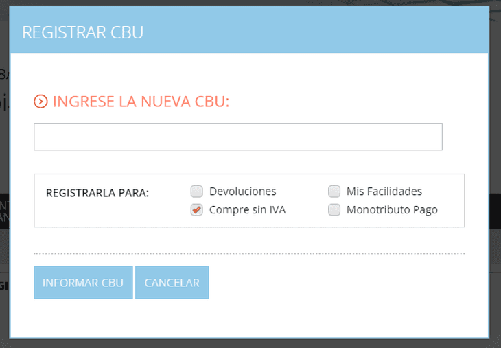 Cómo puedo solicitar la devolución del IVA a través del CBU en AFIP 5 Cómo puedo solicitar la devolución del IVA a través del CBU en AFIP
