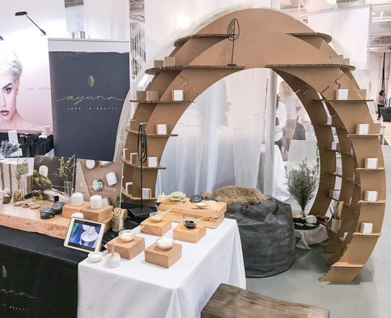 productos de belleza naturales en exhibicion