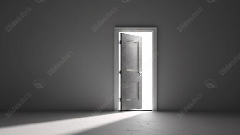 puerta entreabierta en un escape room