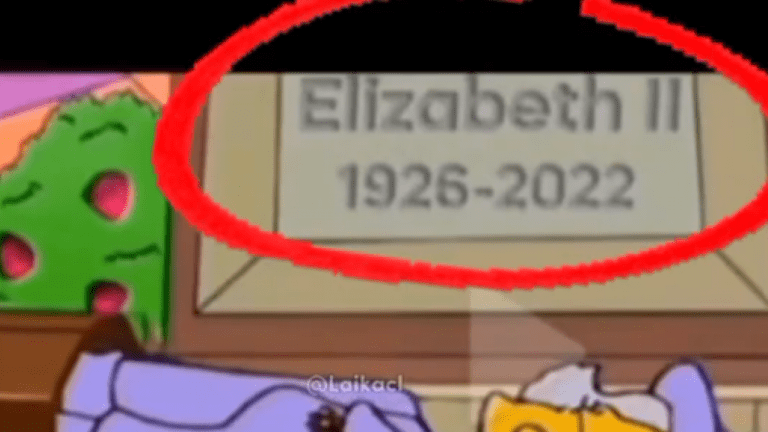 reina isabel ii en un episodio de los simpsons