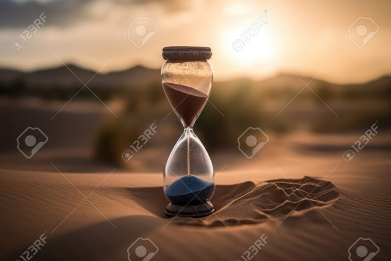 reloj de arena con luz natural