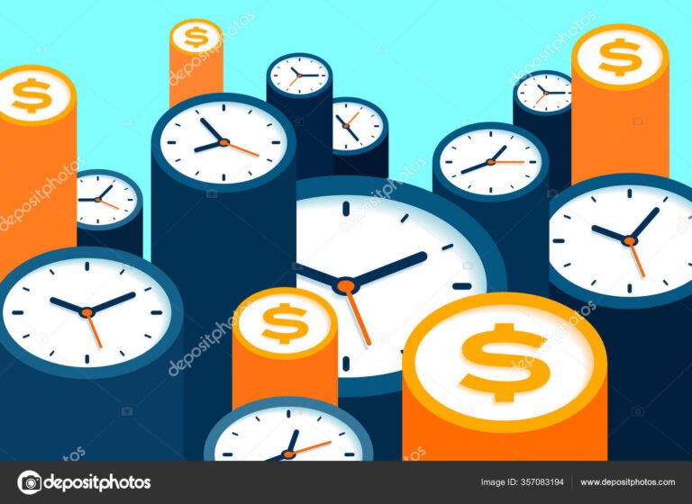 reloj marcando el tiempo y dinero