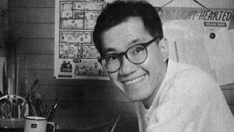 retrato de akira toriyama en su estudio