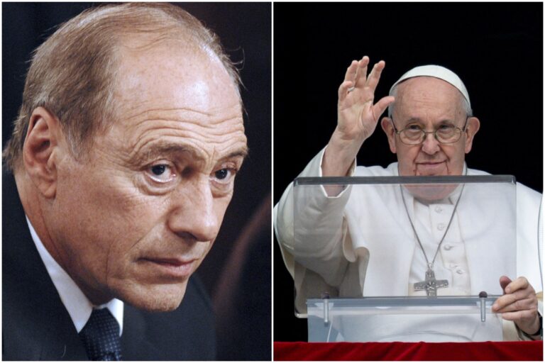 retrato de eugenio zaffaroni y el papa