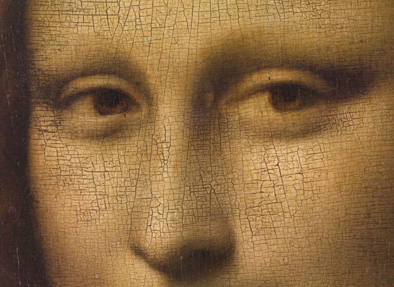 retrato de la mona lisa en detalle
