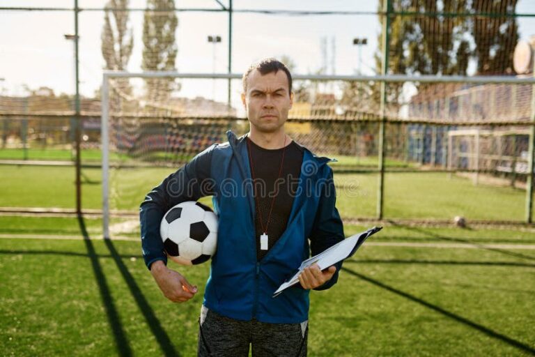 retrato de un entrenador de futbol