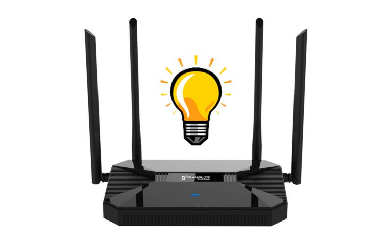 router con luz led y conexion wifi