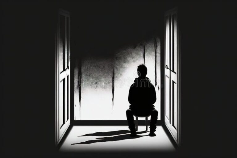 silueta de una persona en la oscuridad