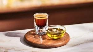 taza de cafe con aceite de oliva