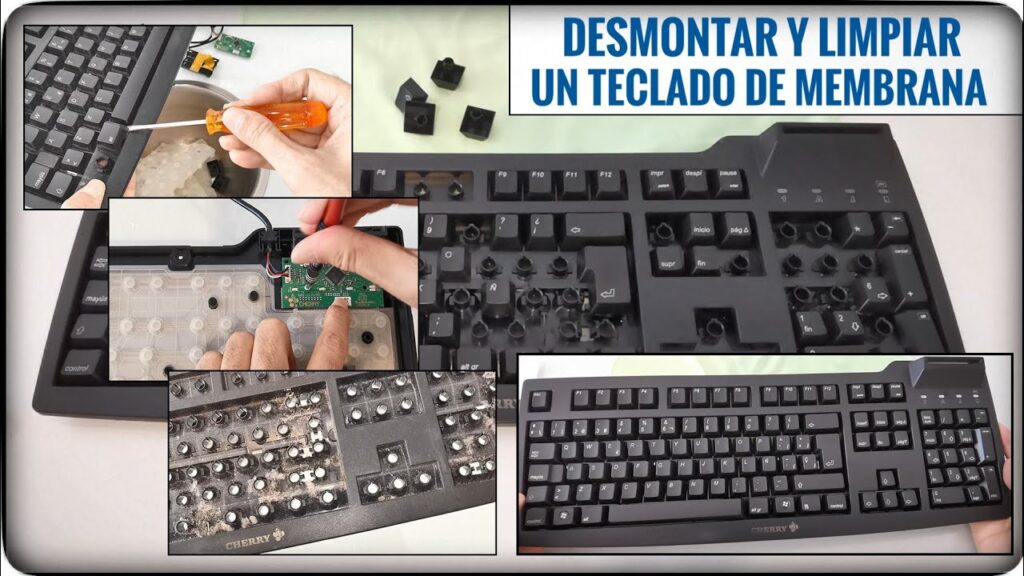 Cómo puedo solucionar el problema del teclado de mi PC que no escribe 1 teclado desarmado con herramientas de reparacion