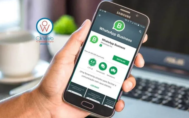 telefono inteligente mostrando whatsapp business