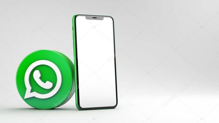 telefono movil con icono de whatsapp
