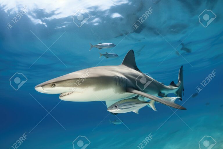 tiburon nadando en aguas cristalinas 2