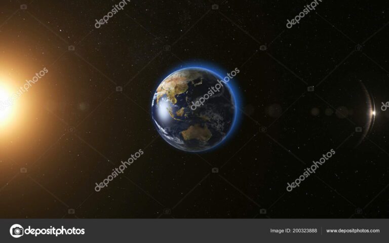 tierra girando en el espacio estrellado