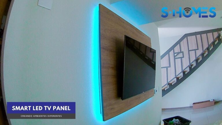 tiras de led iluminando un televisor moderno