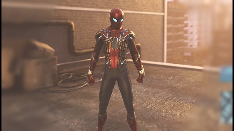 traje iron spider en accion
