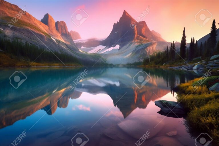 un amanecer en un paisaje sereno