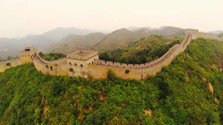 vista aerea de la muralla china