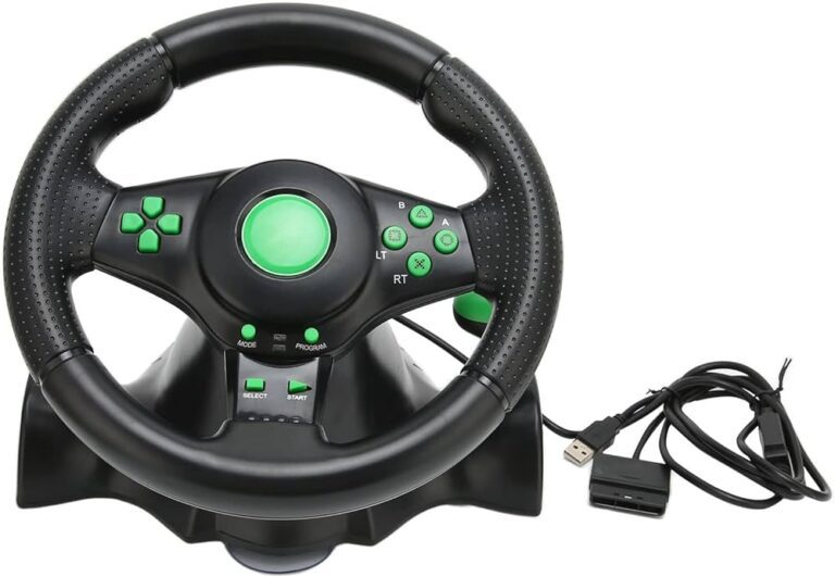 volante de carreras con controladores ergonomicos